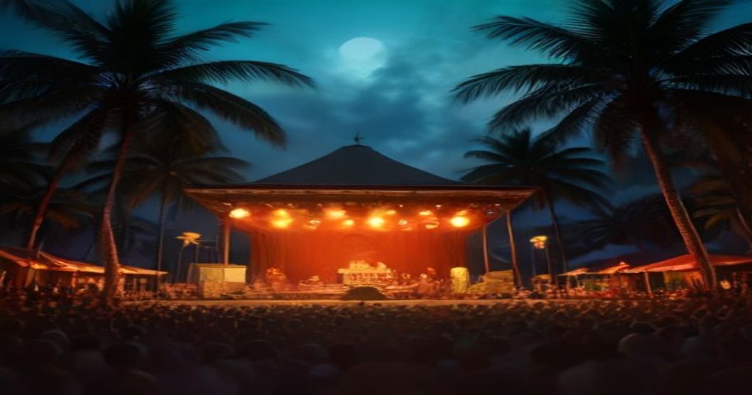 Cena vibrante do Festival de Jazz de Recife com músicos e público