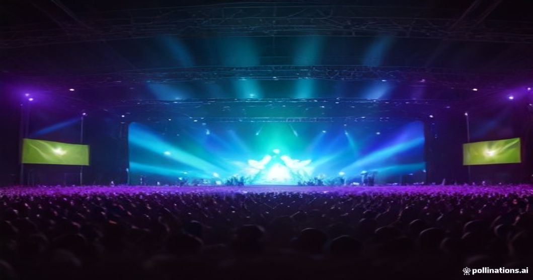 Festa de música eletrônica em Caruaru com iluminação laser e multidão animada