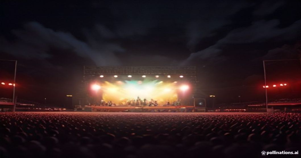 Palco iluminado com público vibrando em um show ao vivo em Pernambuco