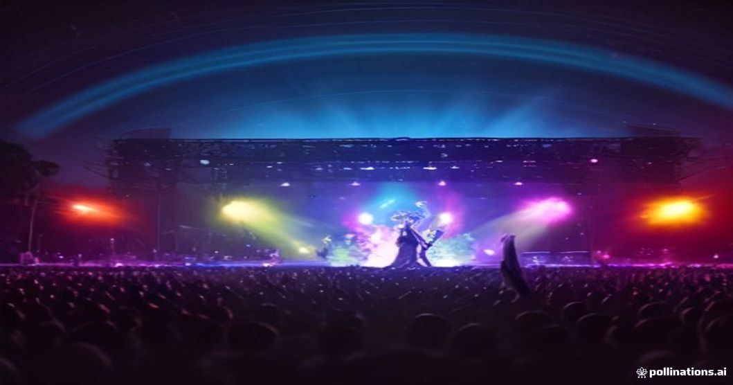 Festival de música eletrônica no Nordeste brasileiro, com luzes coloridas e público animado